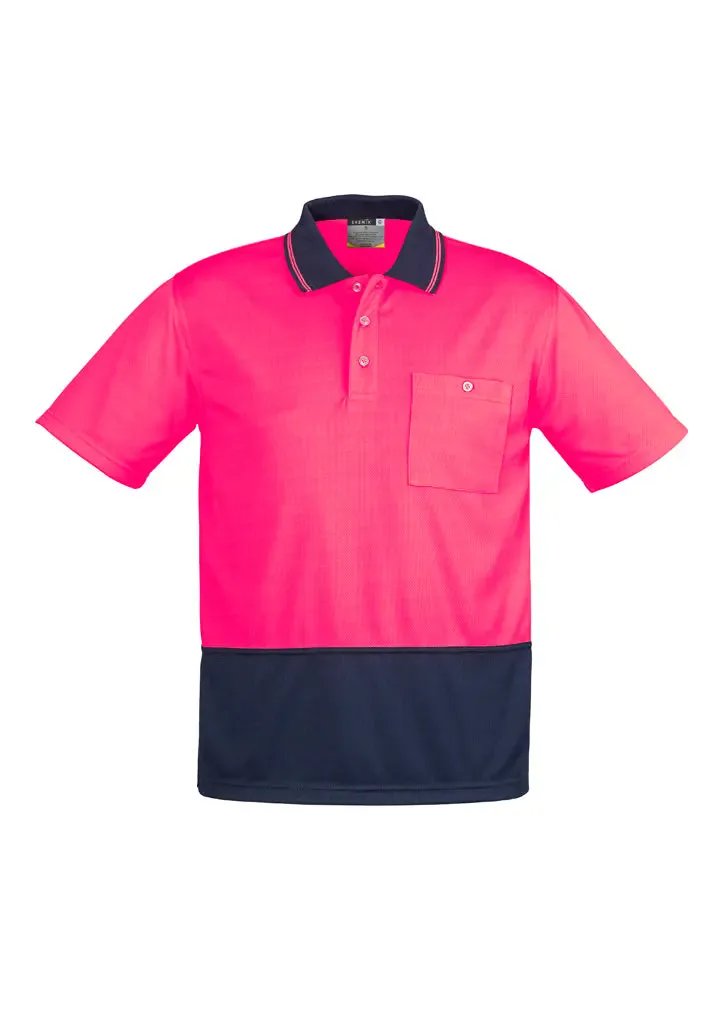 SYZMIK Unisex Hi Vis Basic Spliced Polo - Short Sleeve ZH231 Syzmik